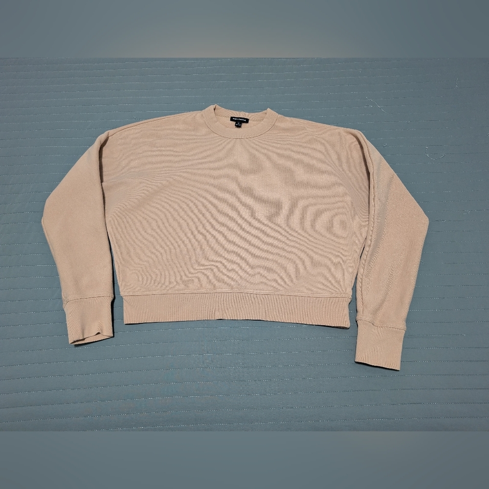 Women's FRANK & OAK Crew Neck Shirt, Beige. Size XS